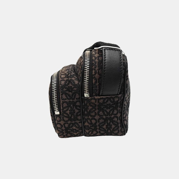 Monogram Fabric Shoulder Bag Gray