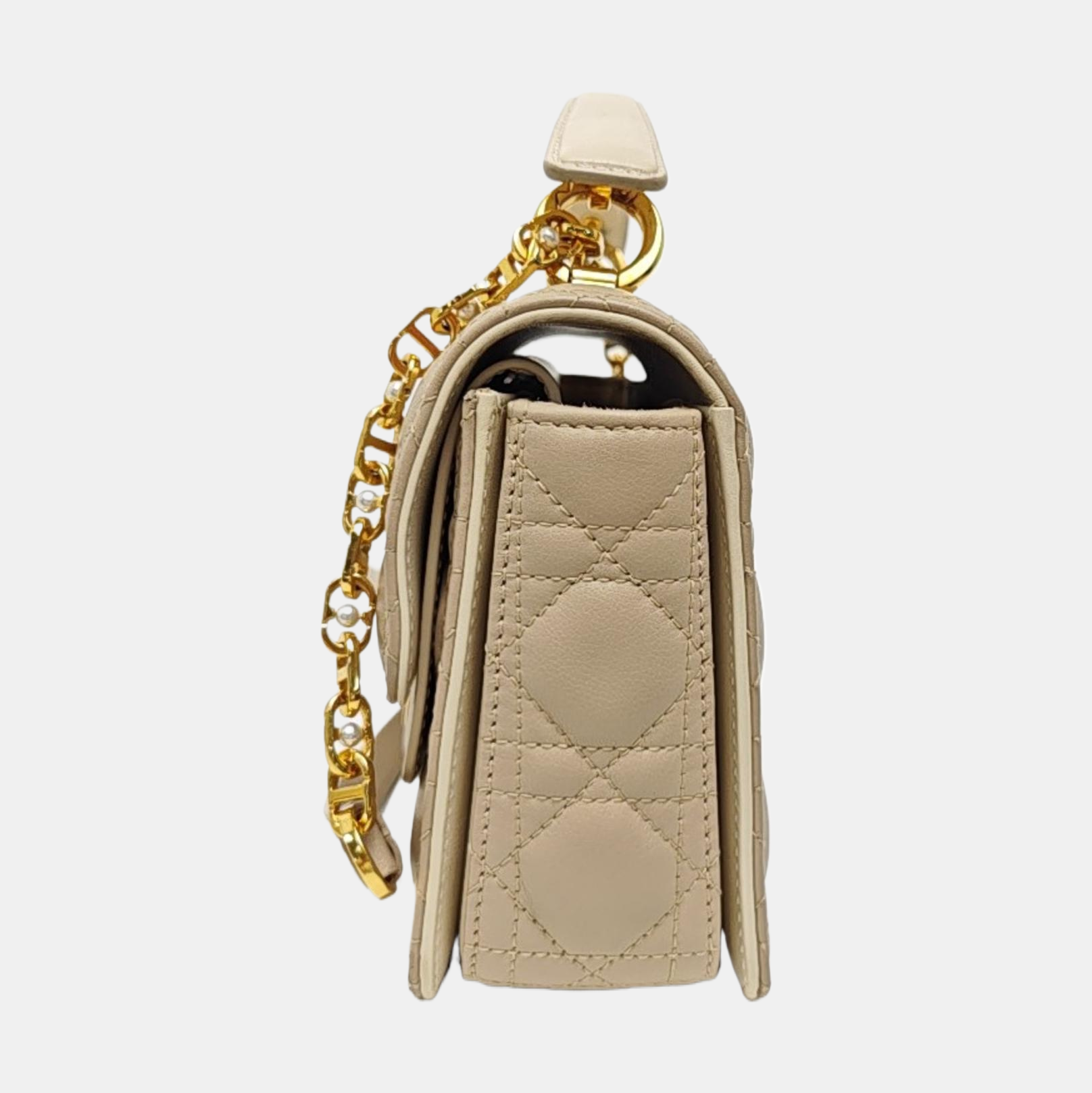 Jolie Small Cannage Calfskin Beige