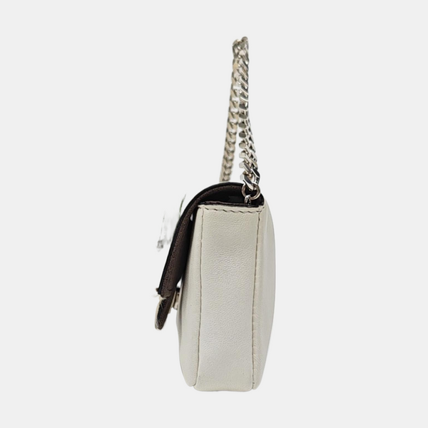 Baguette Micro Calfskin White