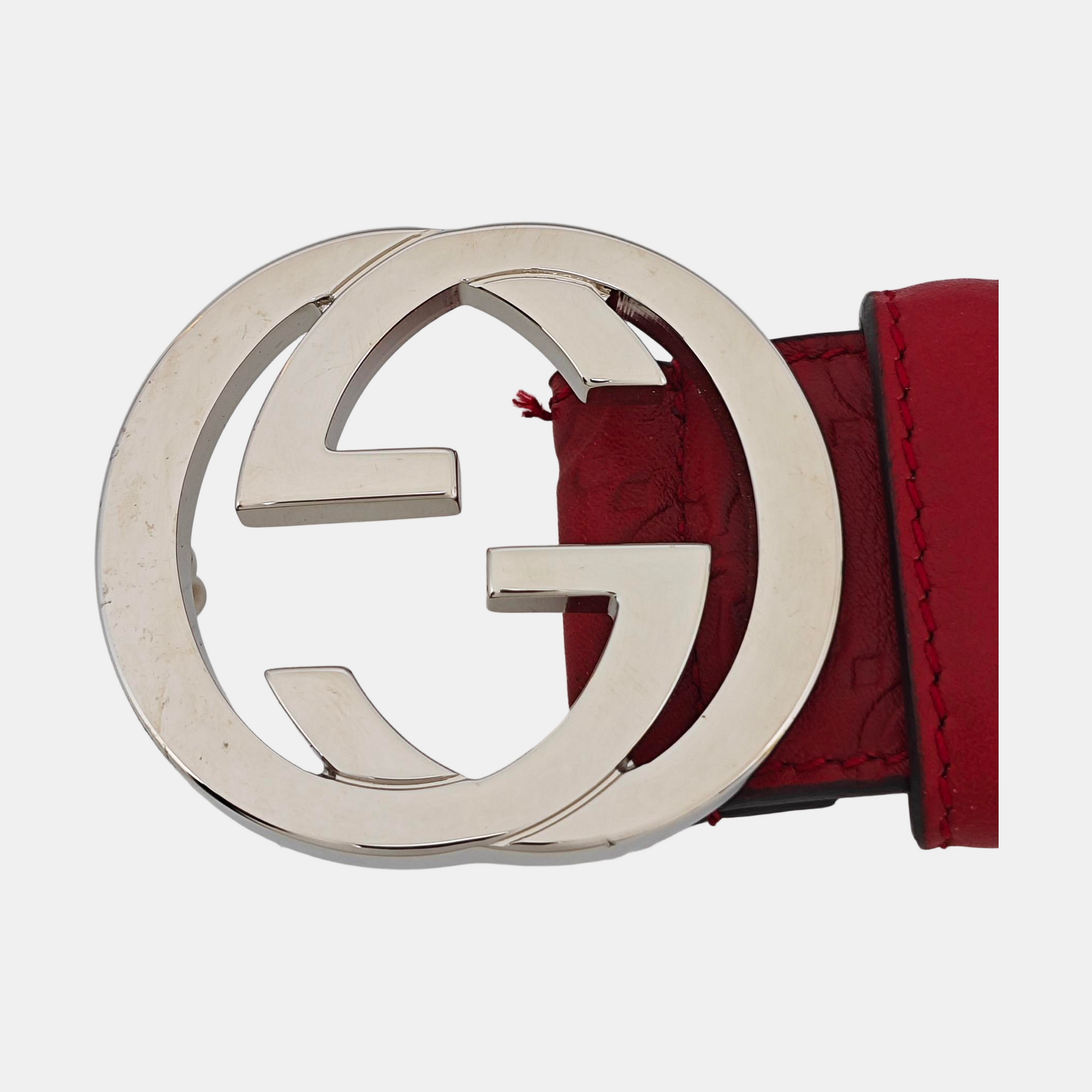 Leather Belt Red