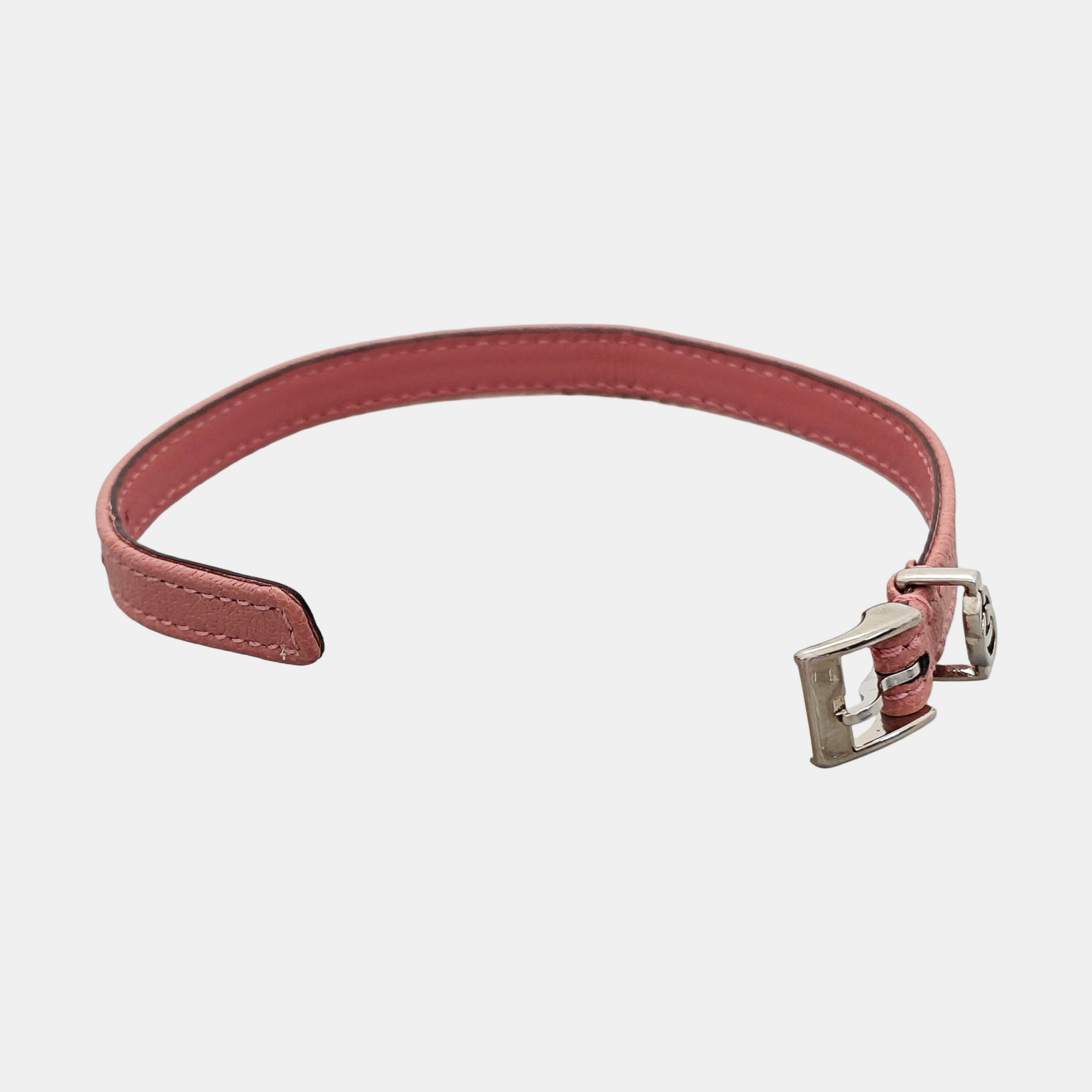 GG Running Leather Pink Bangle