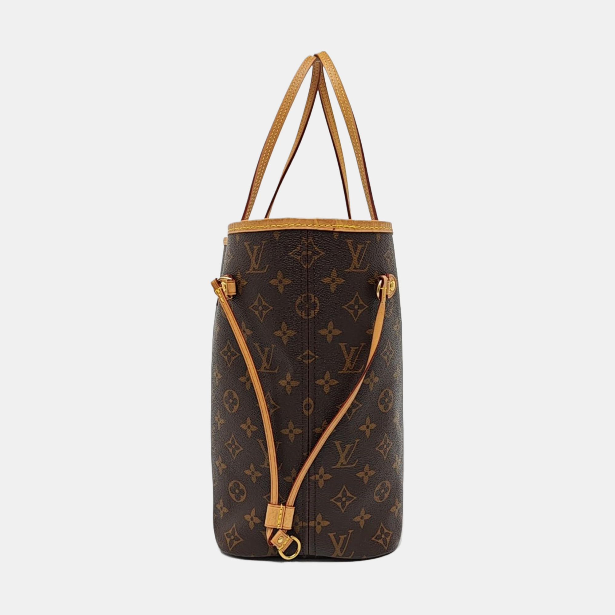 NEVERFULL MM Monogram Coated Canvas Brown