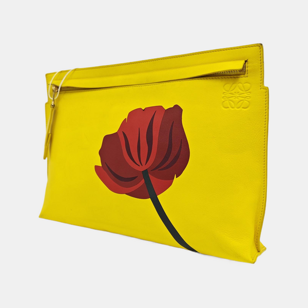 T Pouch Calfskin Yellow