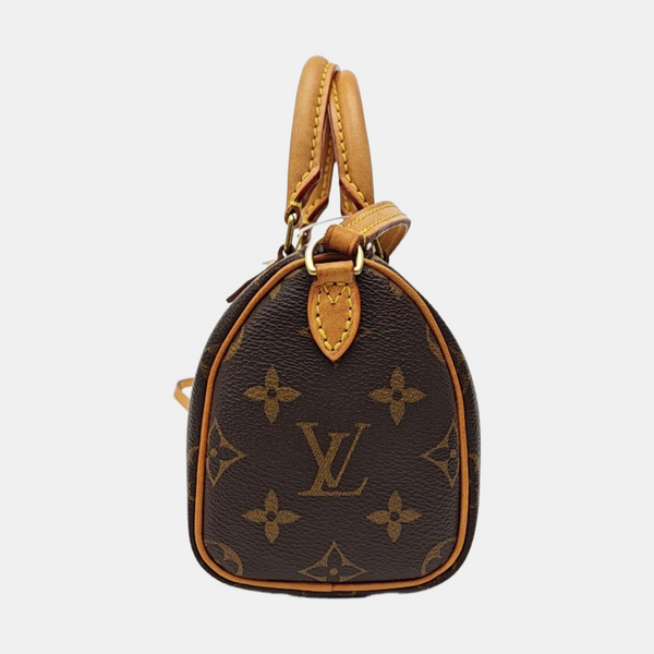 SPEEDY Nano Monogram Coated Canvas Brown