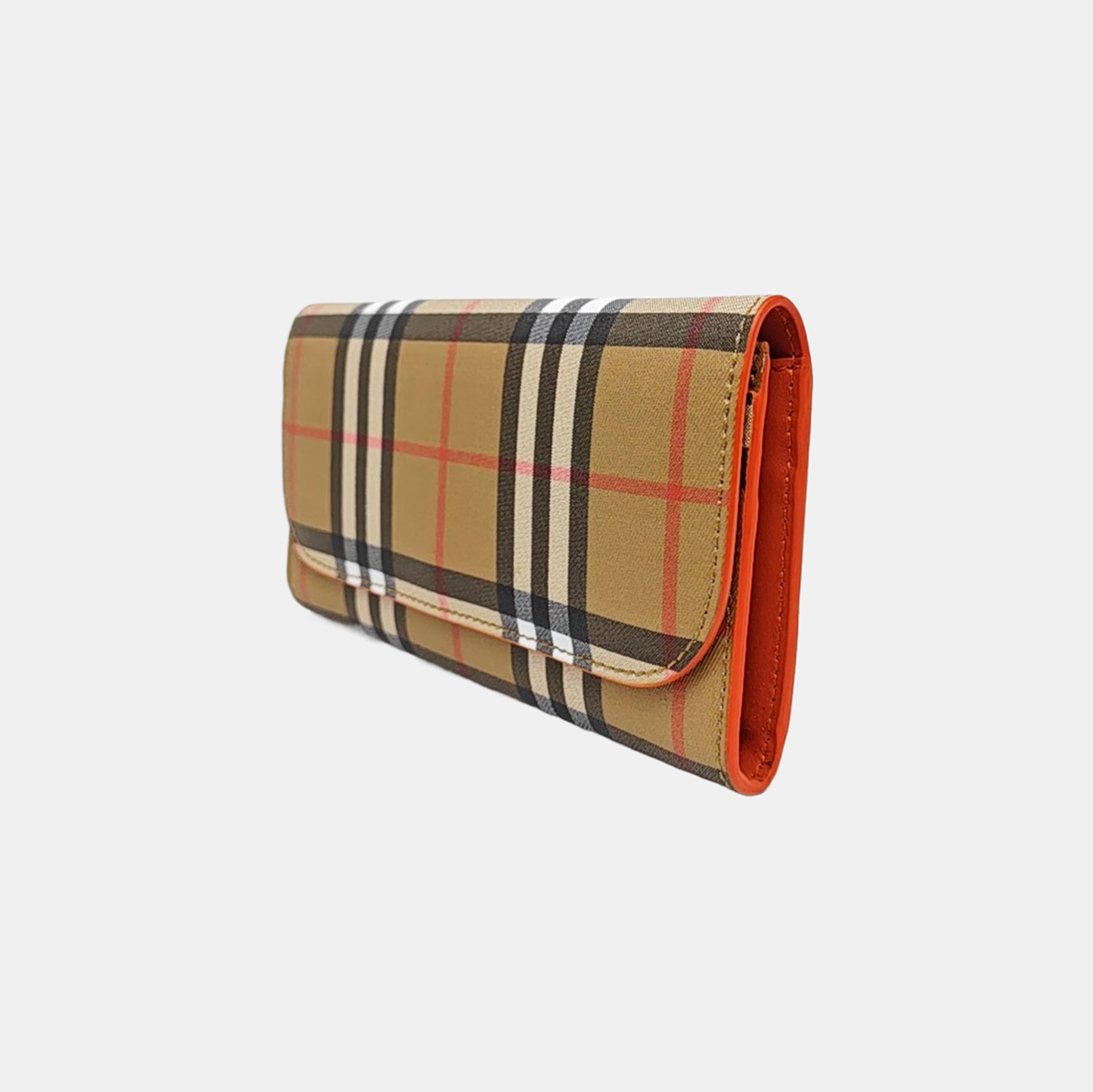 Coated Canvas Wallet Beige