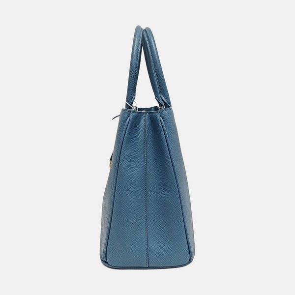 Galleria Large Saffiano Calfskin Blue