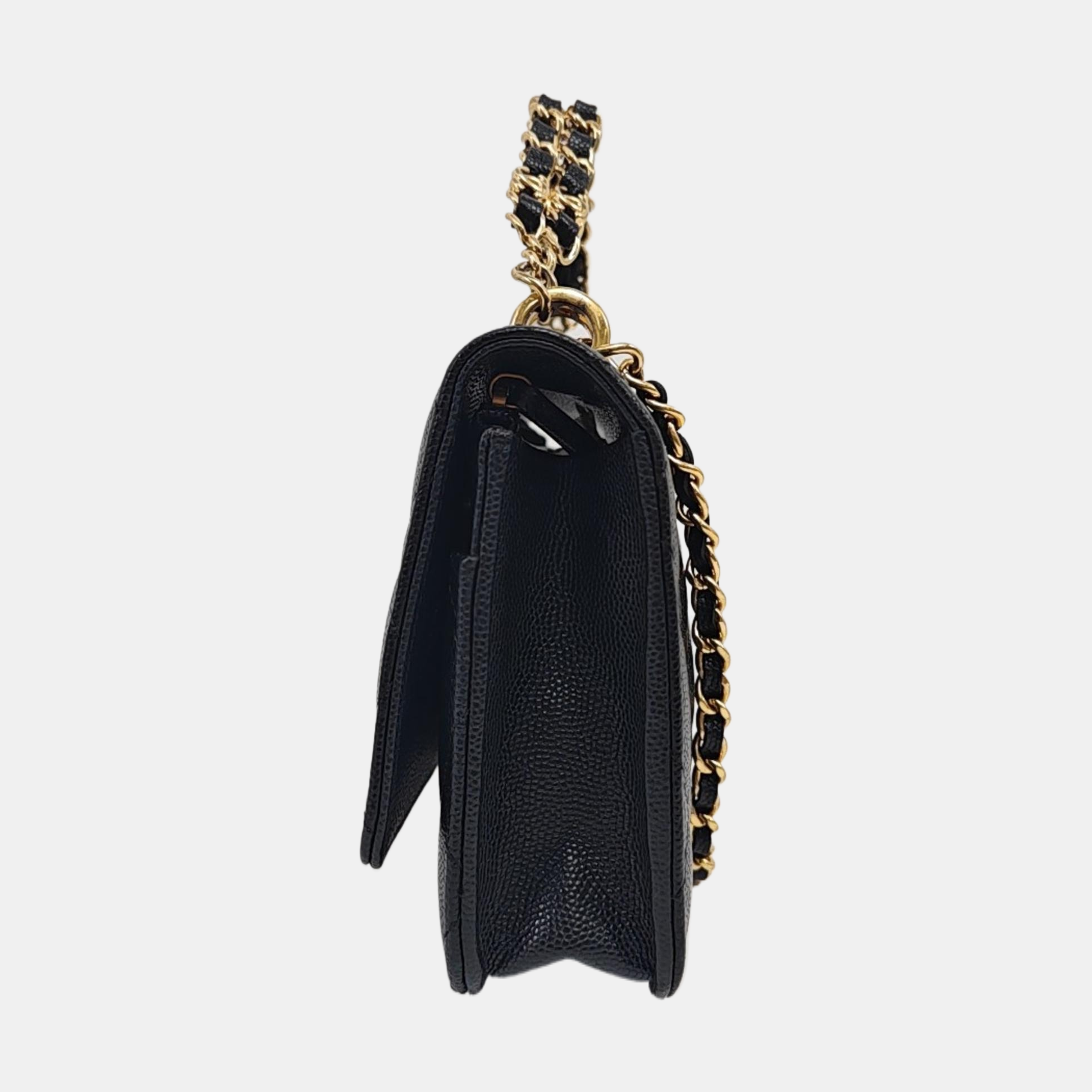 WOC Quilted Grained Calfskin Black