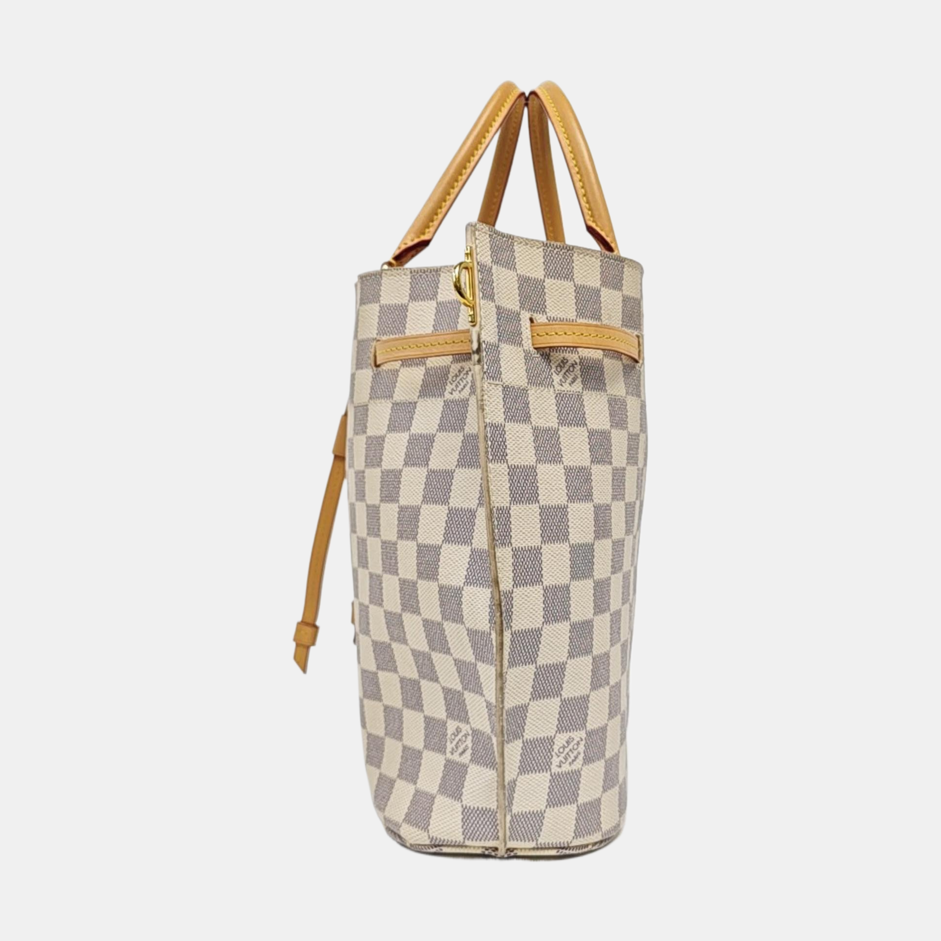 GIROLATA GM Damier Azur Coated Canvas White