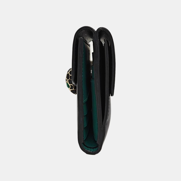 SERPENTI FOREVER Calfskin Black Wallet