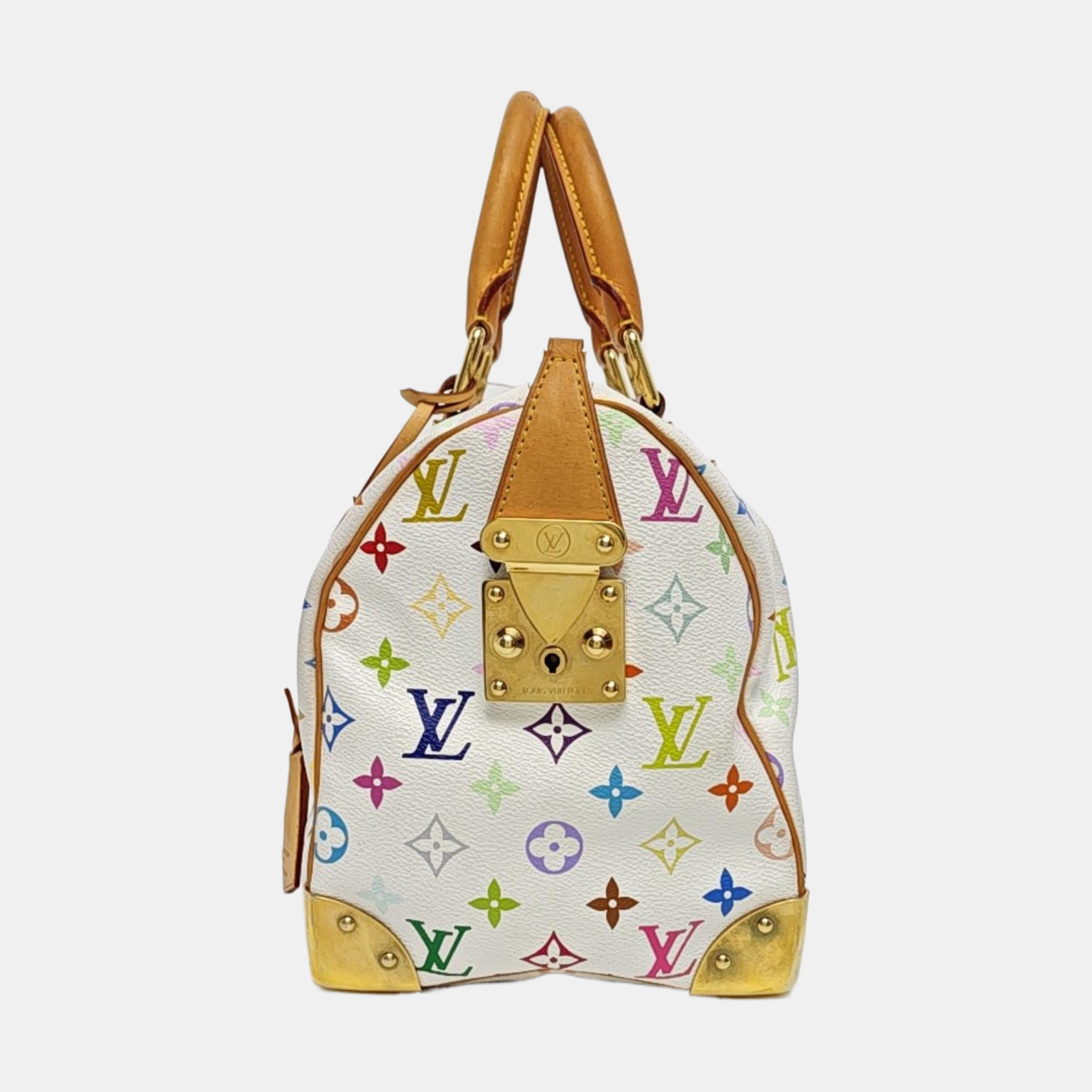 LV × TM SPEEDY 30 Monogram Coated Canvas White