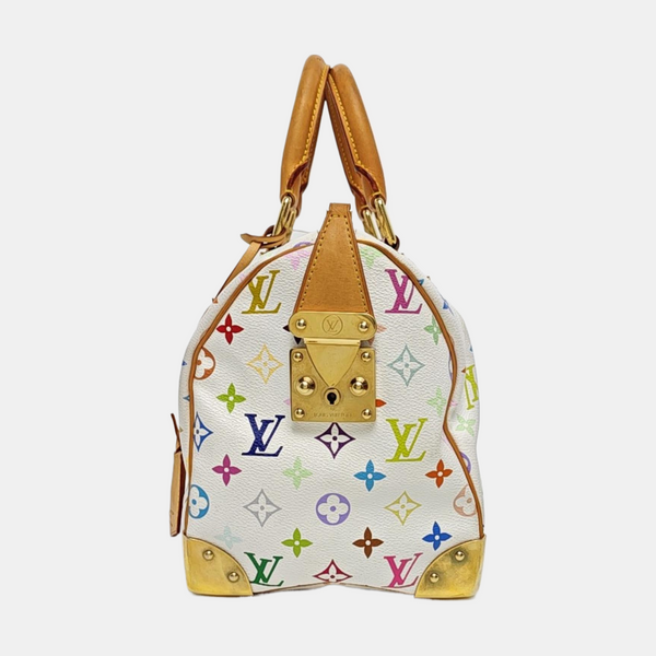 LV × TM SPEEDY 30 Monogram Coated Canvas White