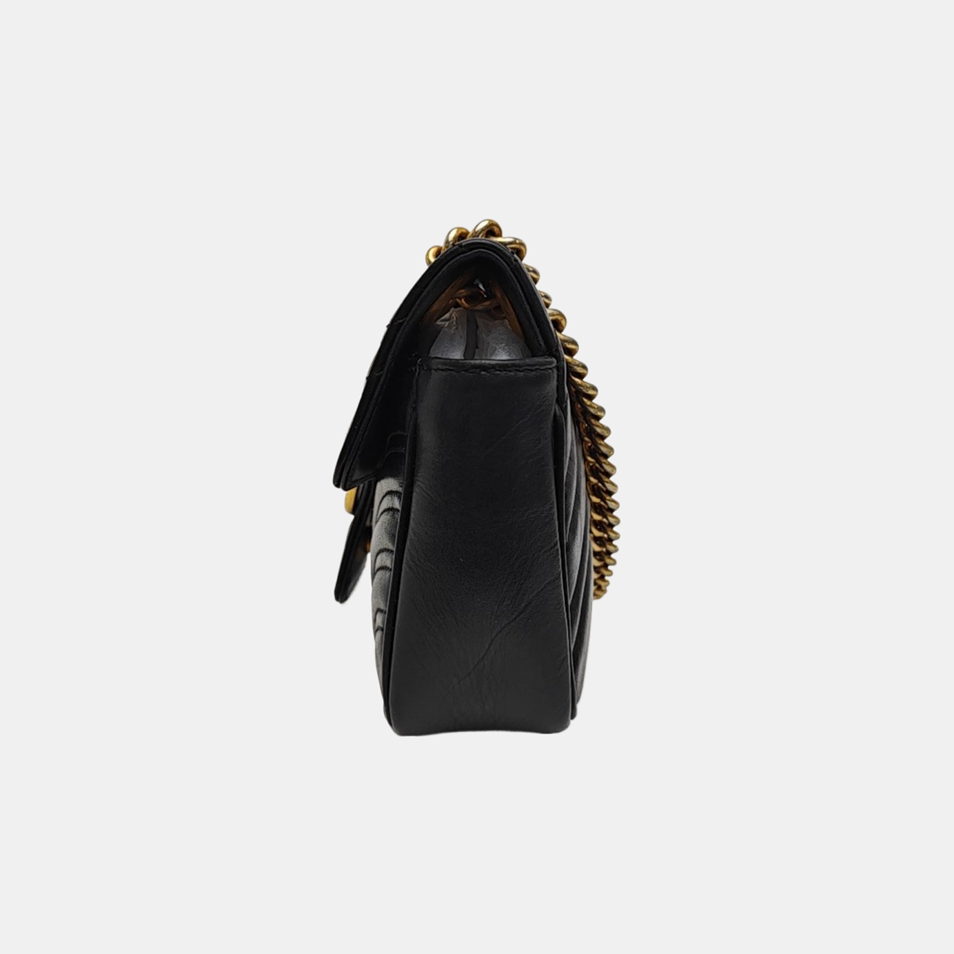 GG Marmont Small Quilted Calfskin Black