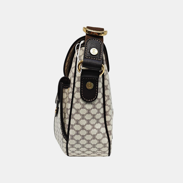 Coated Canvas Shoulder Bag White