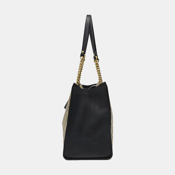 Padlock Medium Monogram Coated Canvas Brown