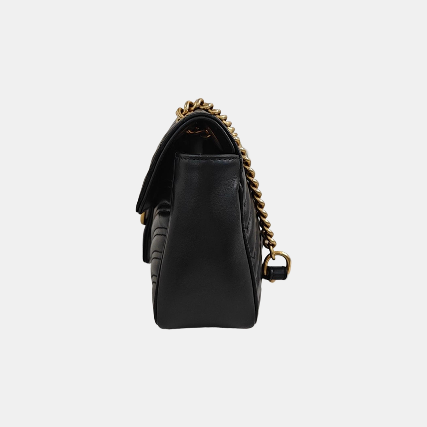 GG Marmont Medium Quilted Calfskin Black
