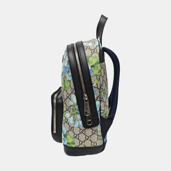 GG Blooms Small Monogram Coated Canvas Black