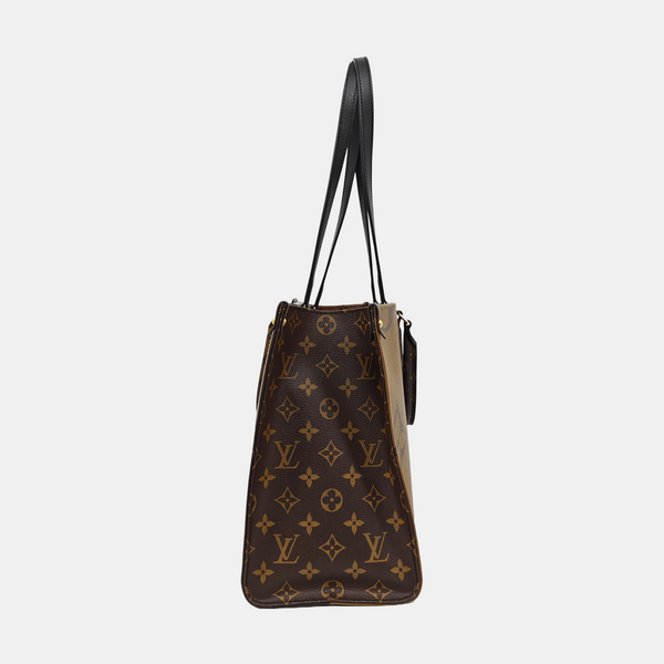 ONTHEGO MM Monogram Coated Canvas Brown