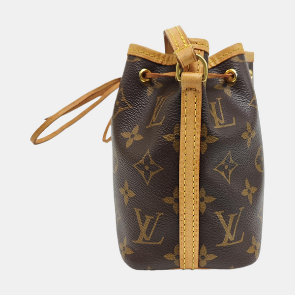 NÉONOÉ Nano Monogram Coated Canvas Brown