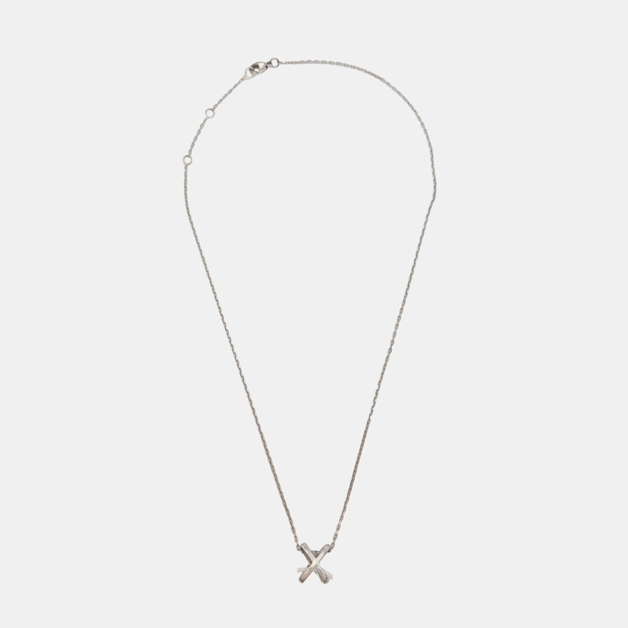 Jeux De Liens 18k White Gold Silver Necklace