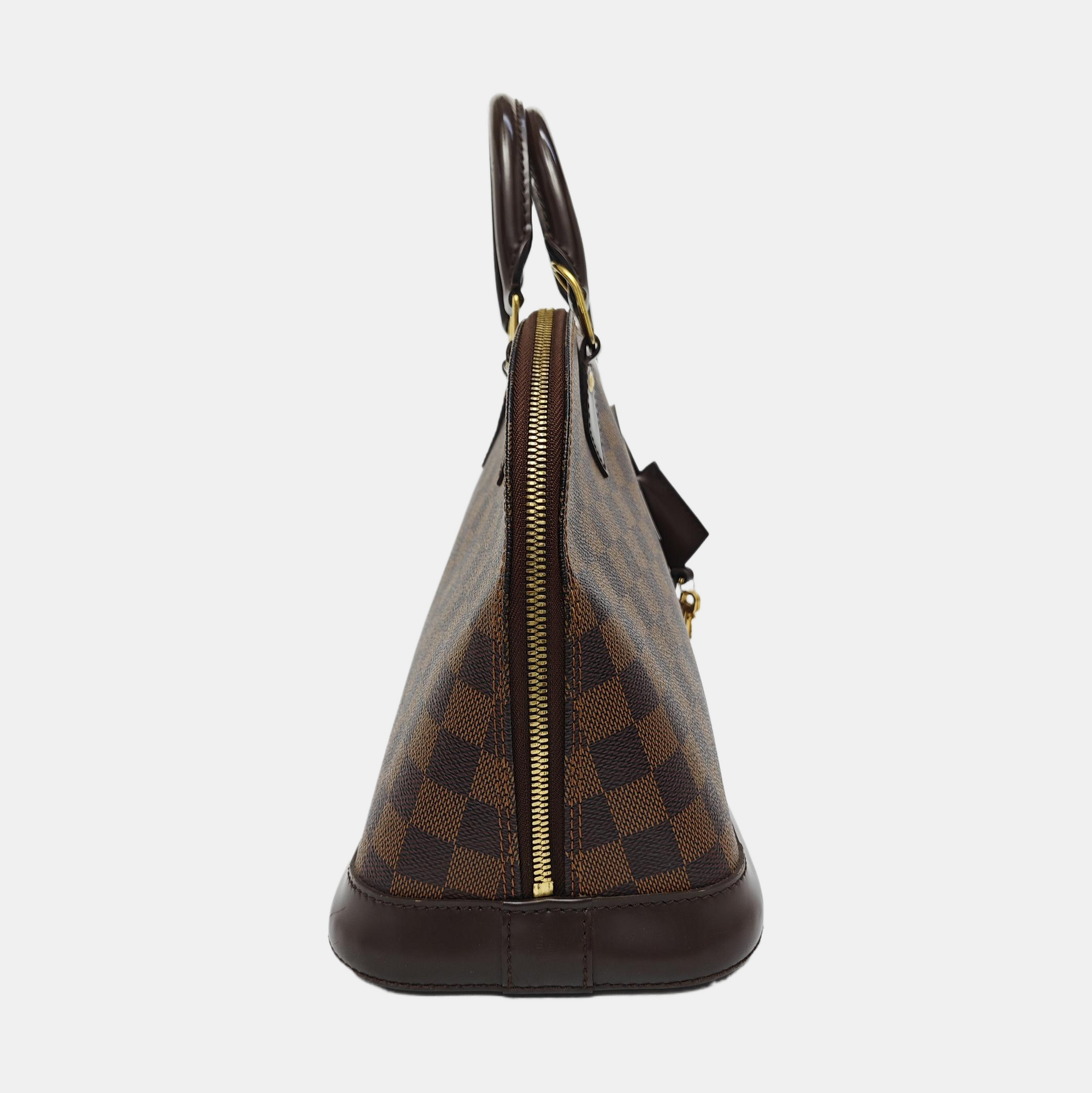 ALMA PM Damier Ebene Coated Canvas Brown