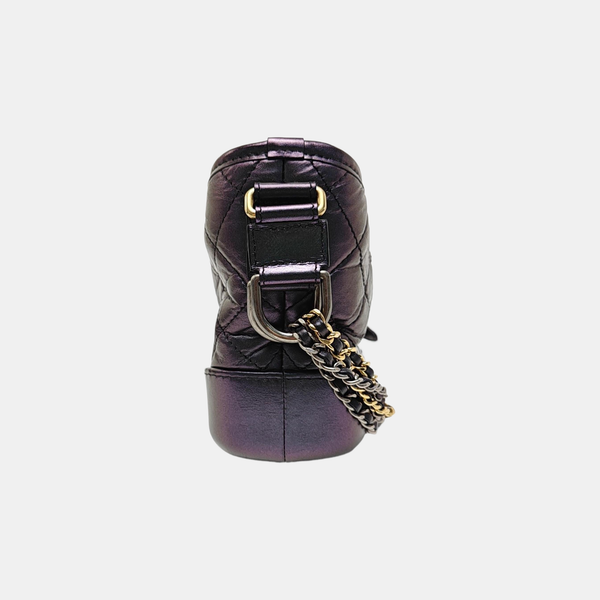GABRIELLE Small Quilted Calfskin Metallic