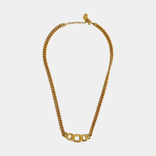 Twist Round Metal Gold Necklace