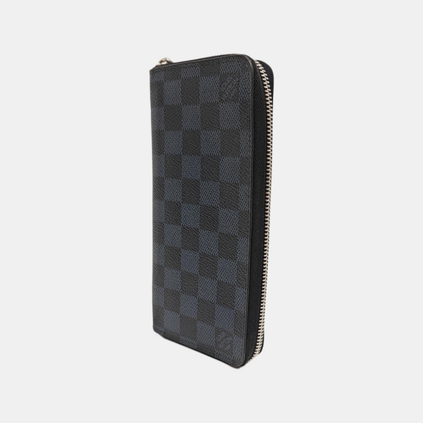 ZIPPY Damier Coated Canvas Blue Wallet