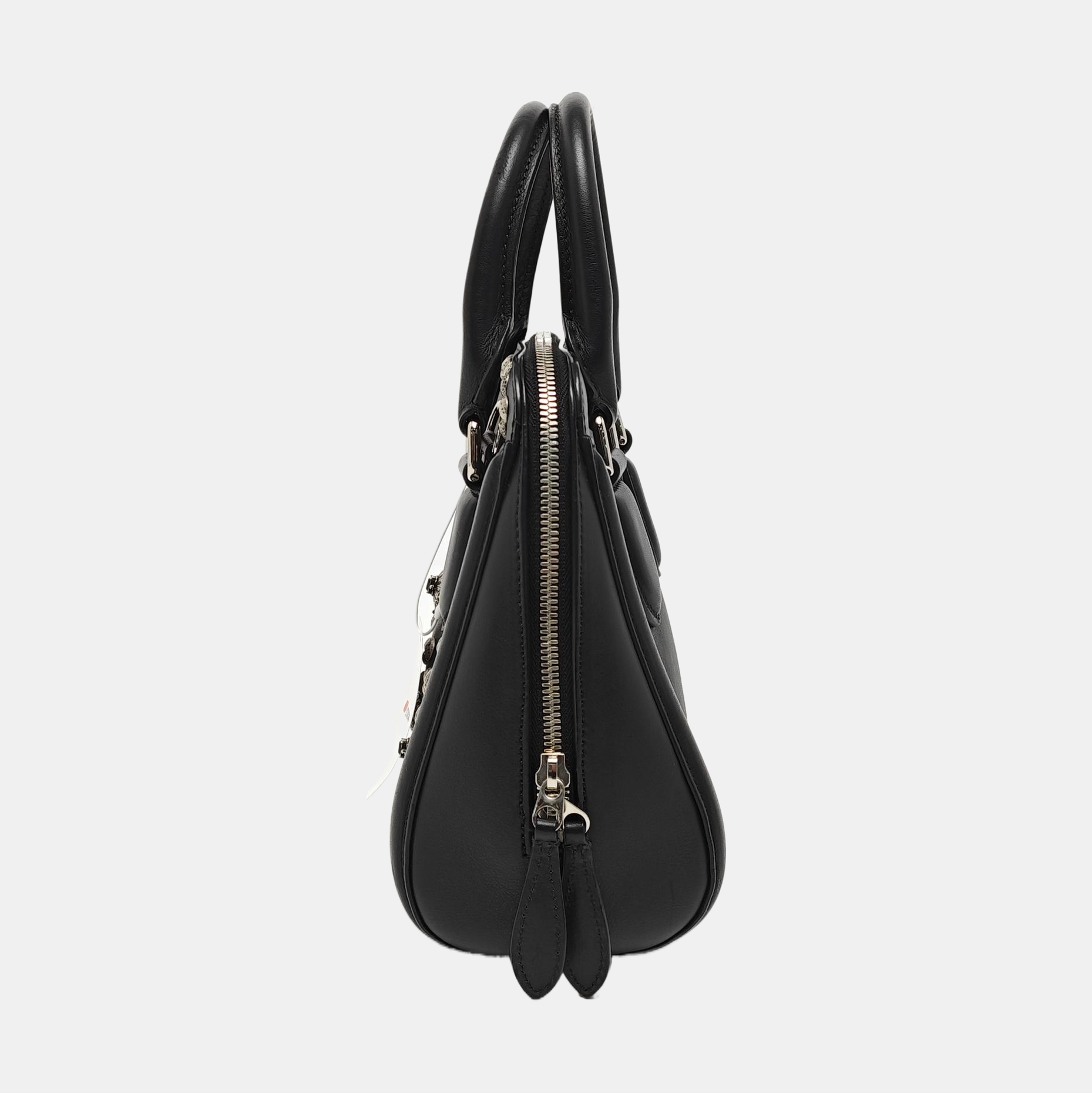 Calfskin Top Handle Bag Black