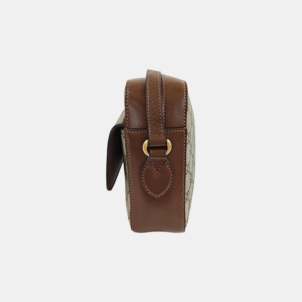 Horsebit 1955 Small Coated Canvas Beige