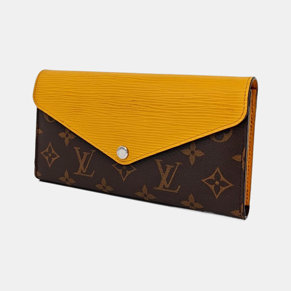 MARIE LOU Monogram Coated Canvas Brown Wallet