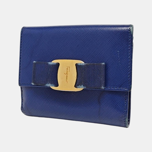 Vara Calfskin Blue Wallet