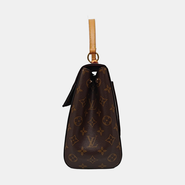 CLUNY MM Monogram Coated Canvas Brown