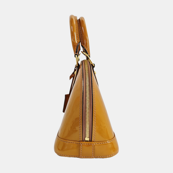 ALMA BB Monogram Patent Leather Yellow