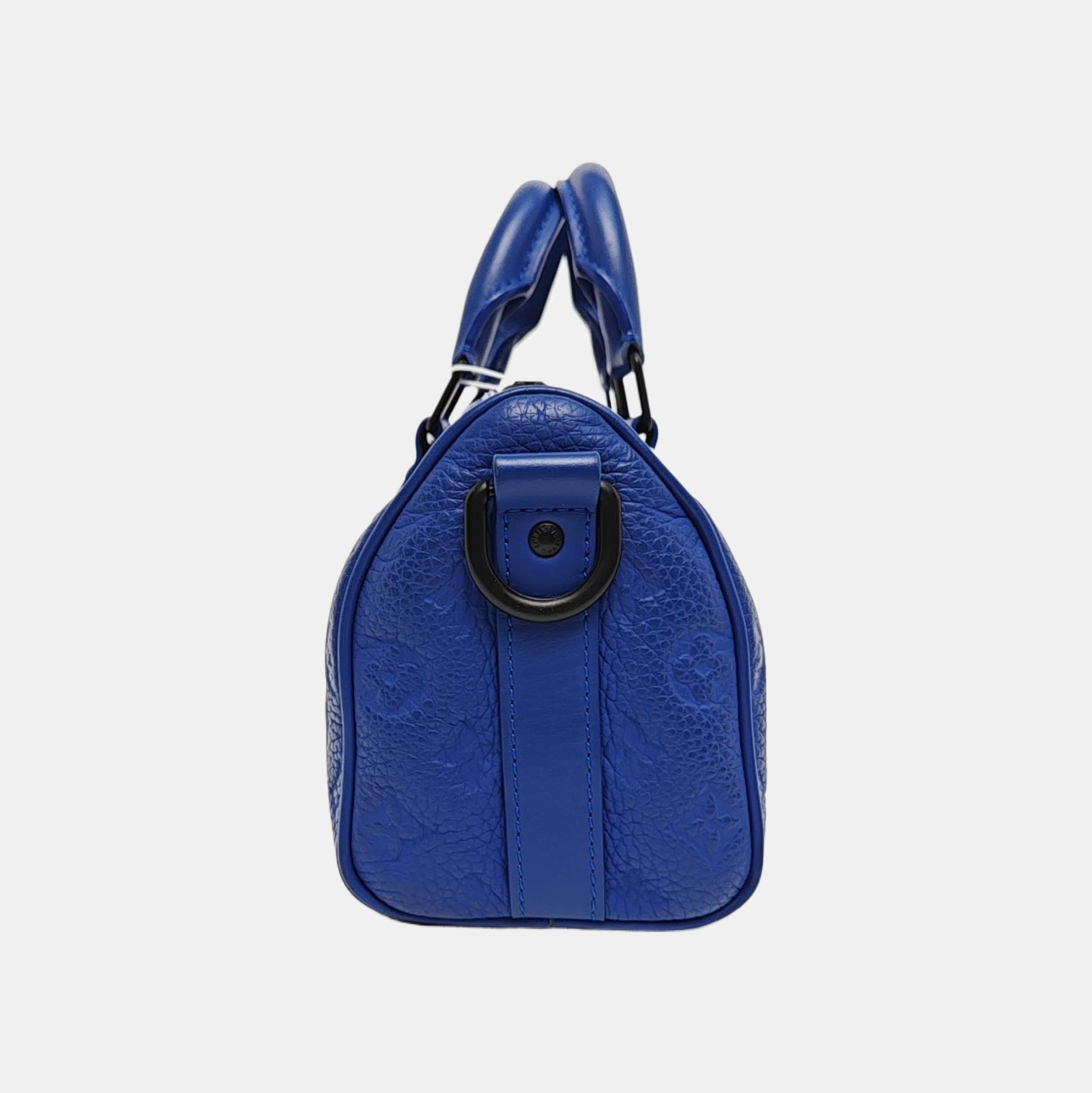KEEPALL Monogram Calfskin Blue