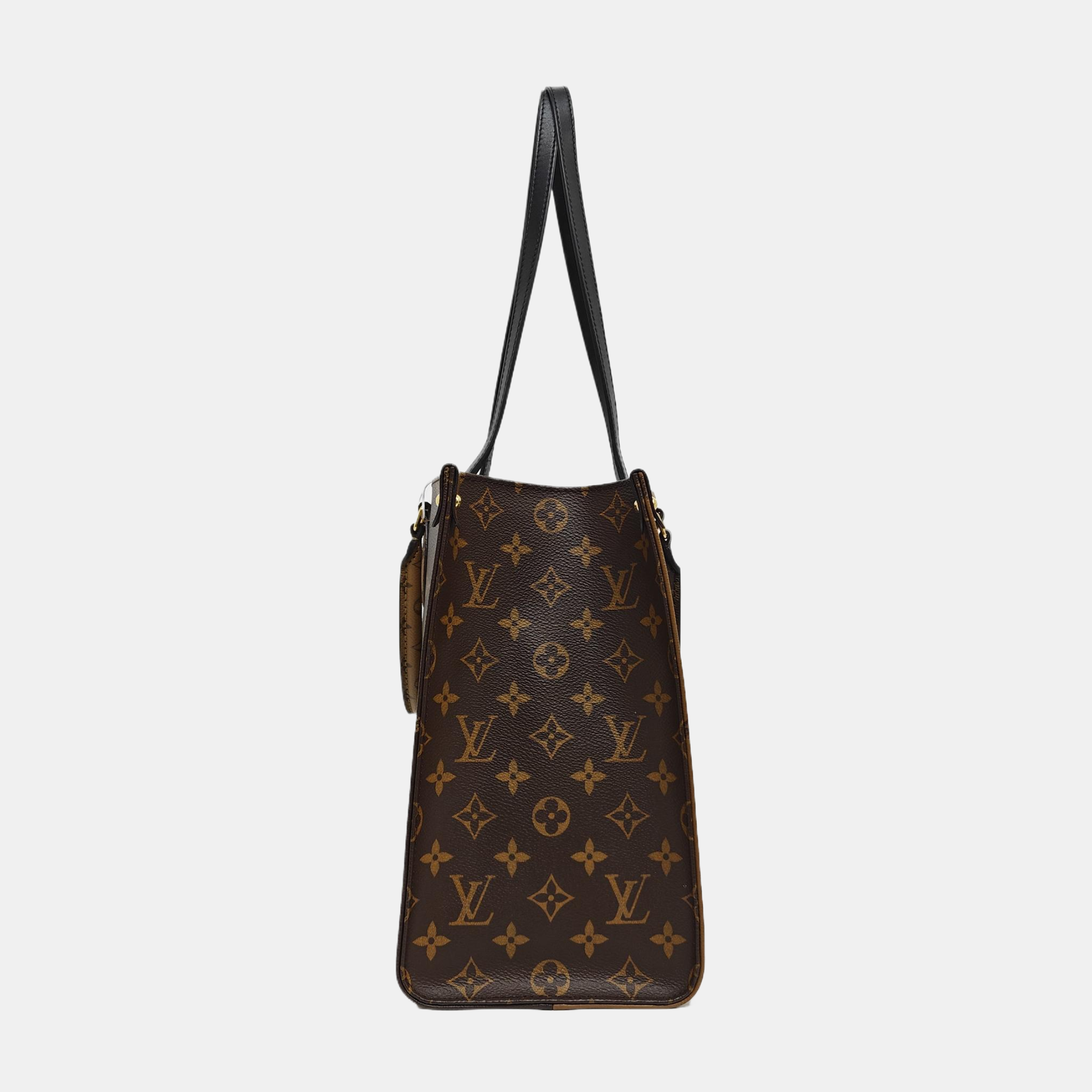 Authenticated pre-owned  ONTHEGO MM Monogram Coated Canvas Brown - Tote Bag at Looply