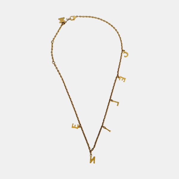 Collar de metal dorado