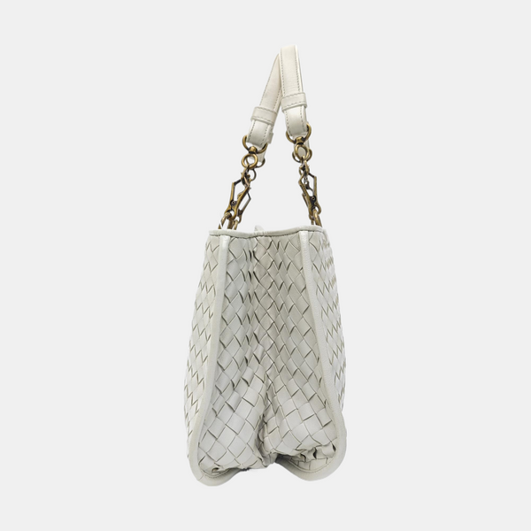 Calfskin Top Handle Bag White