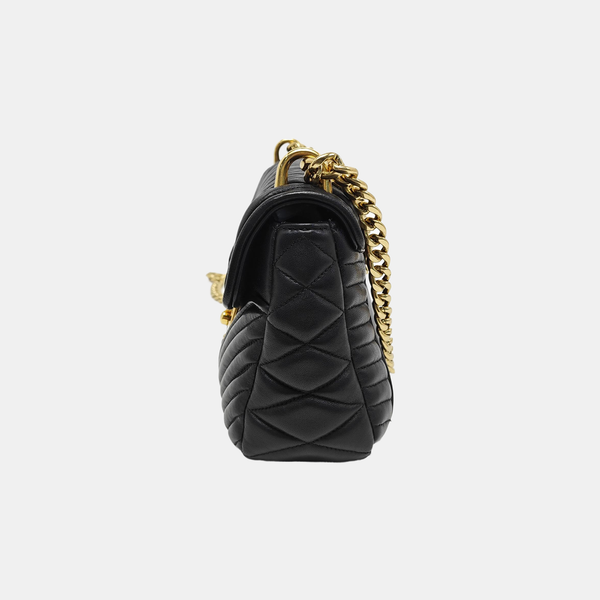 Miu Confidential Quilted Lambskin Black
