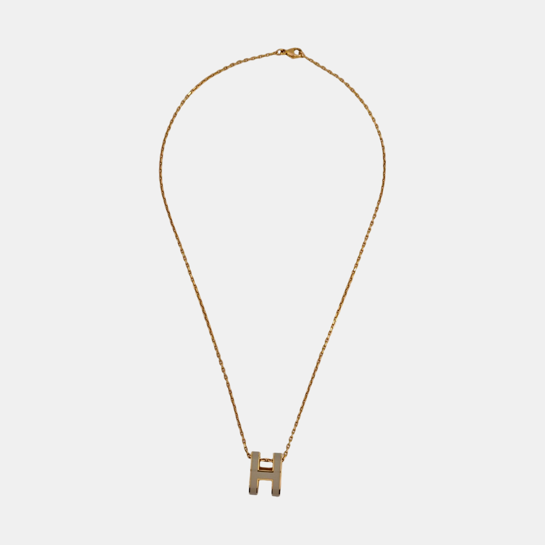 Pop H Metal Rose Gold Necklace
