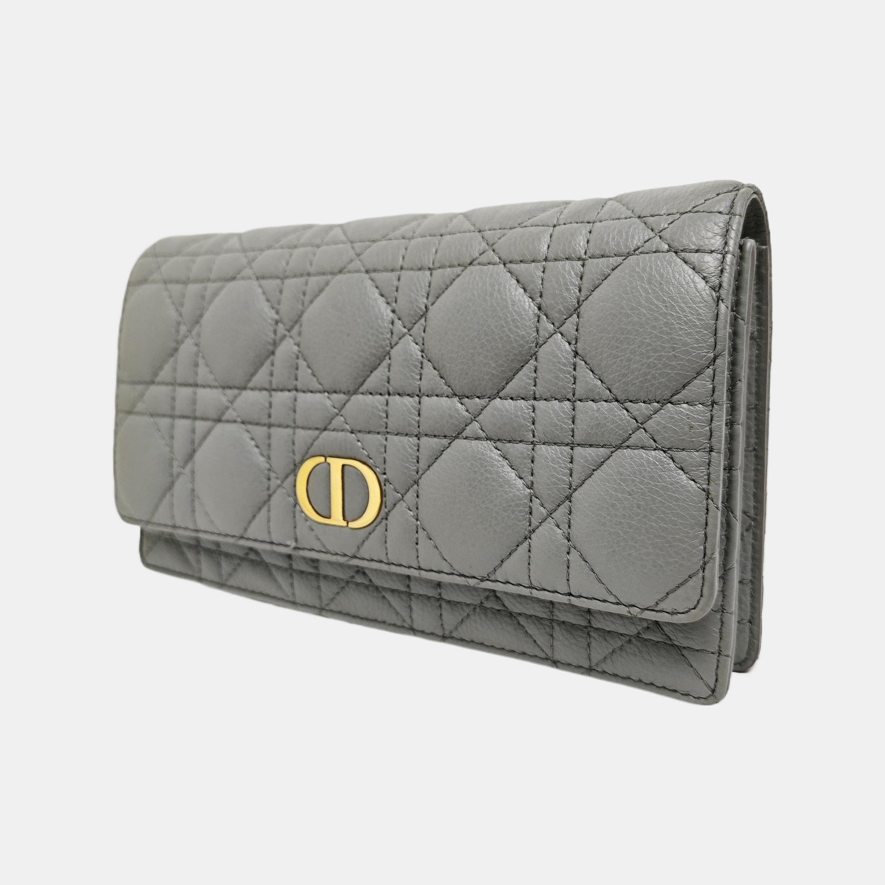 Dior Caro Small Cannage Calfskin Gray