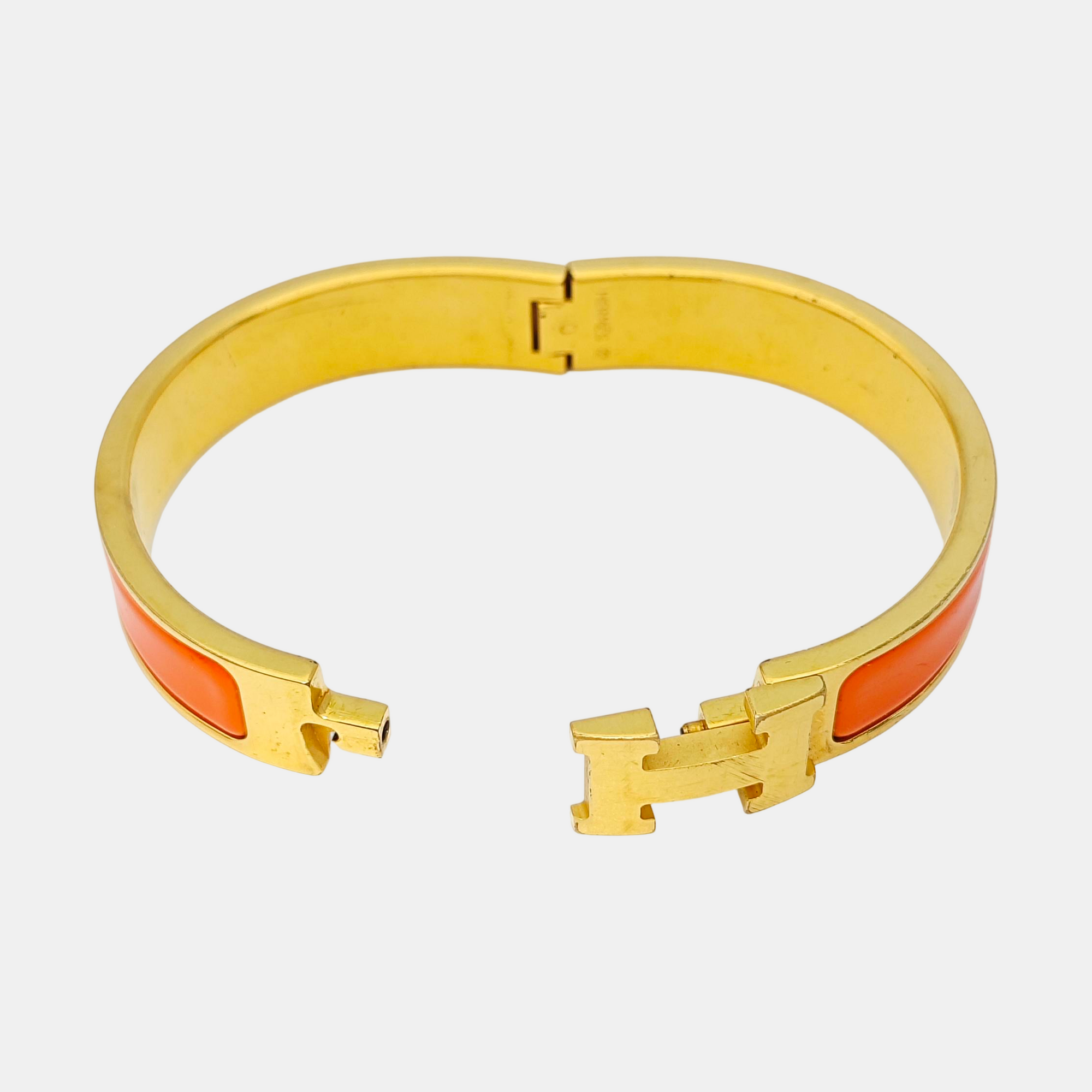 Clic H Metal Orange Bangle