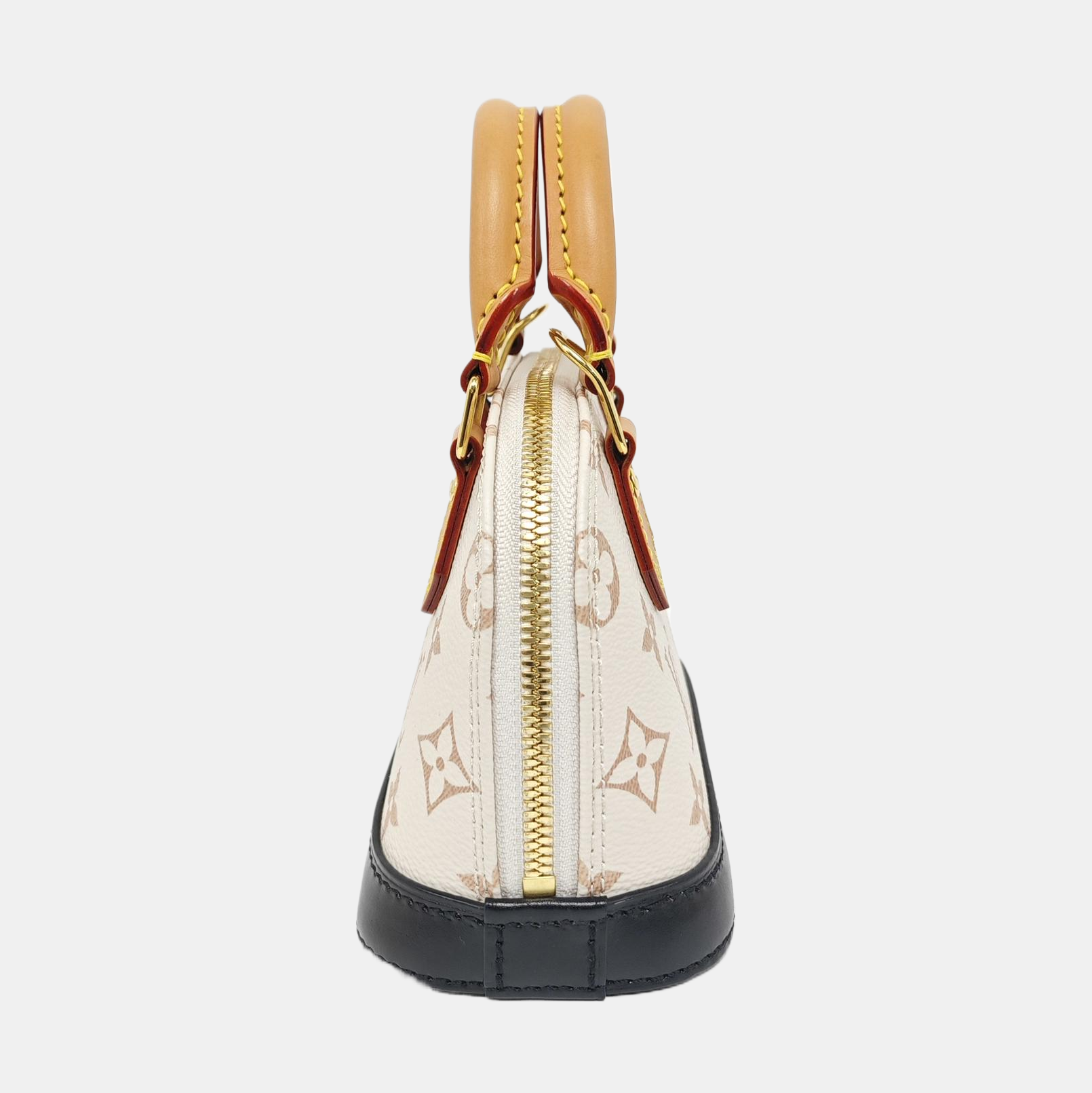 ALMA Super Mini Monogram Coated Canvas Beige