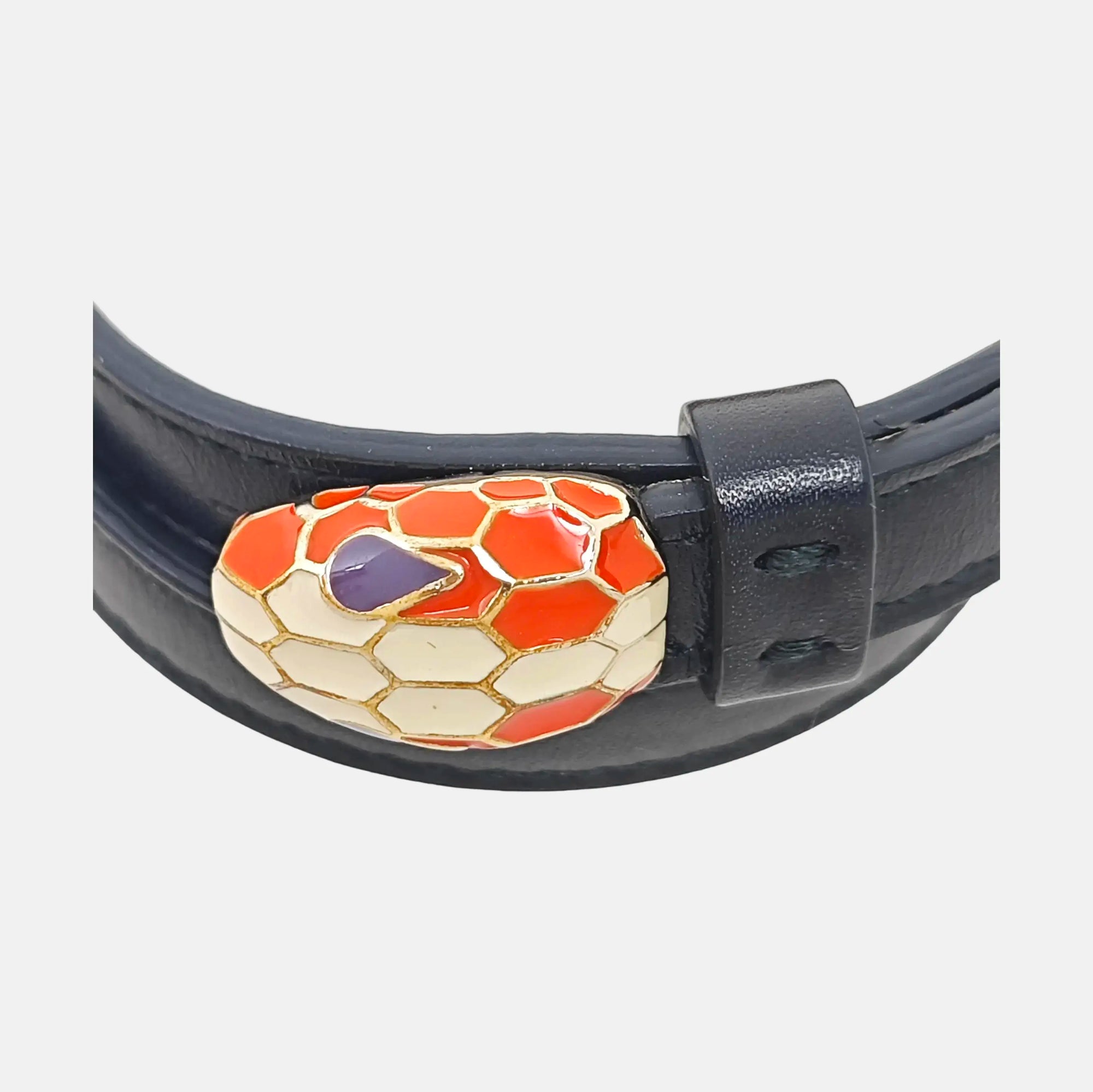 SERPENTI Brass Black Bangle