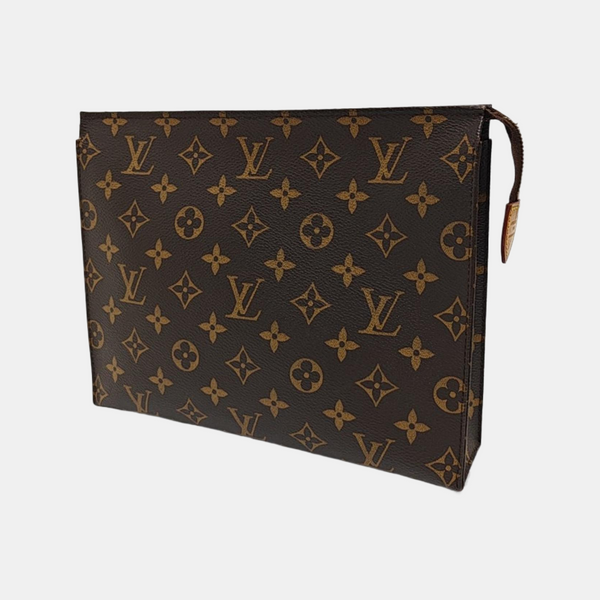 TOILET POCKET 26 Monogram Coated Canvas Brown