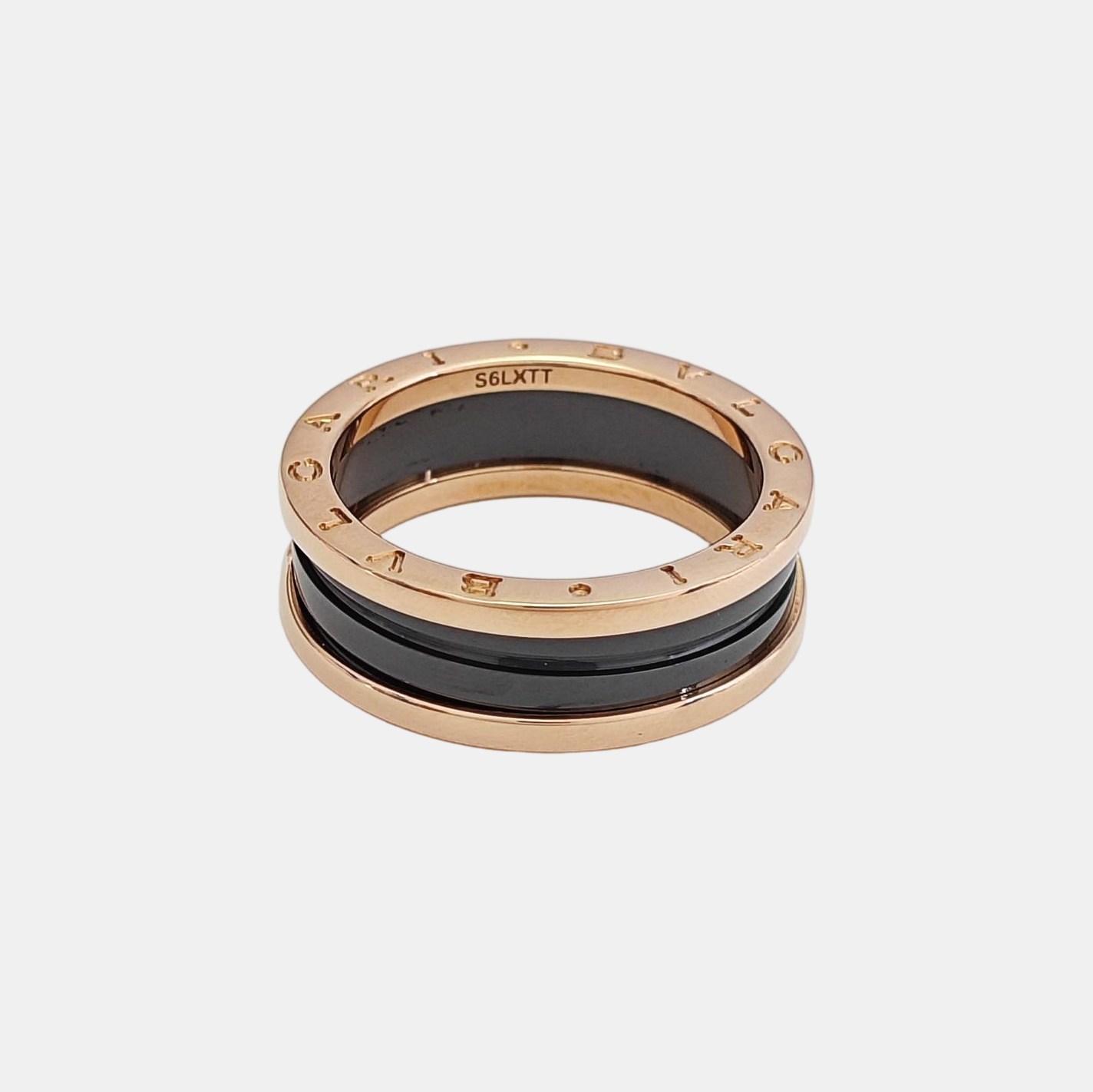 B.ZERO1 18k Rose Gold Ring EU 65
