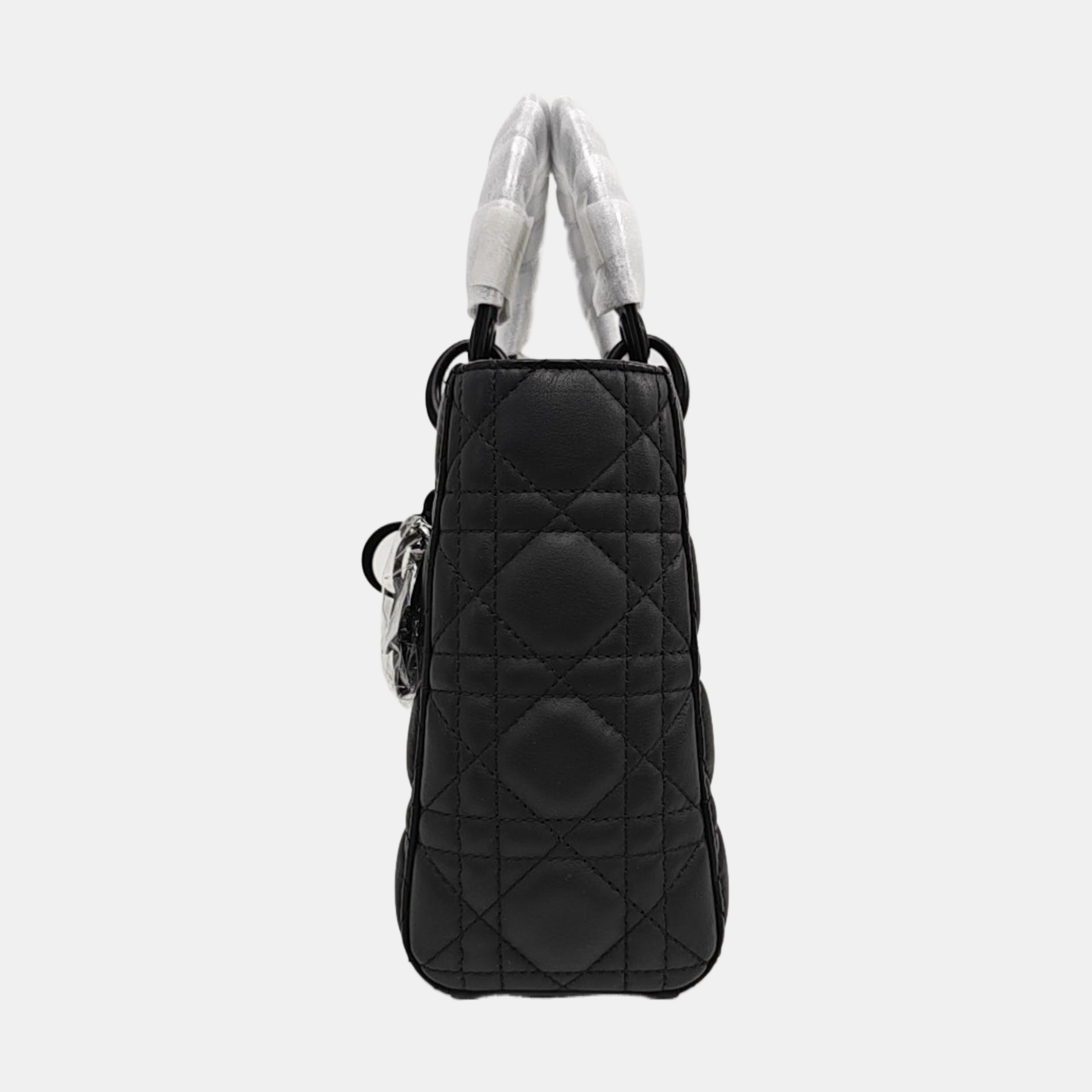 Lady Dior Small Cannage Calfskin Black