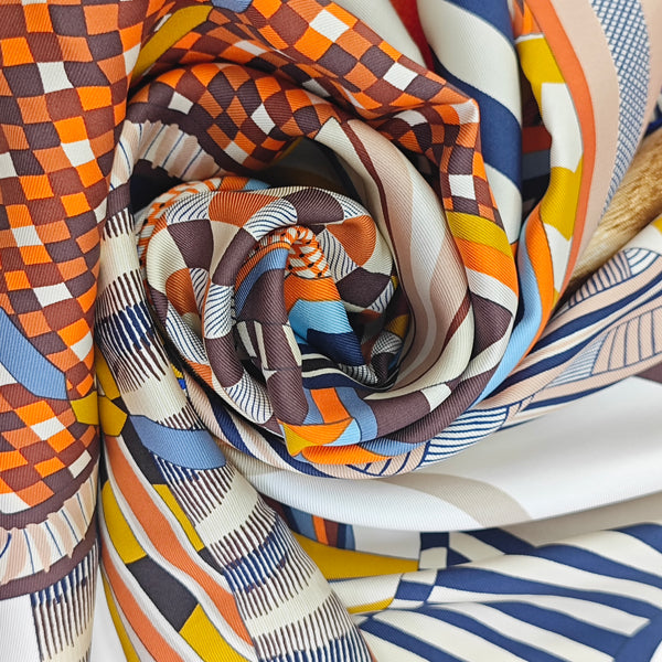 Mulberry Silk Silk Scarf Multicolor