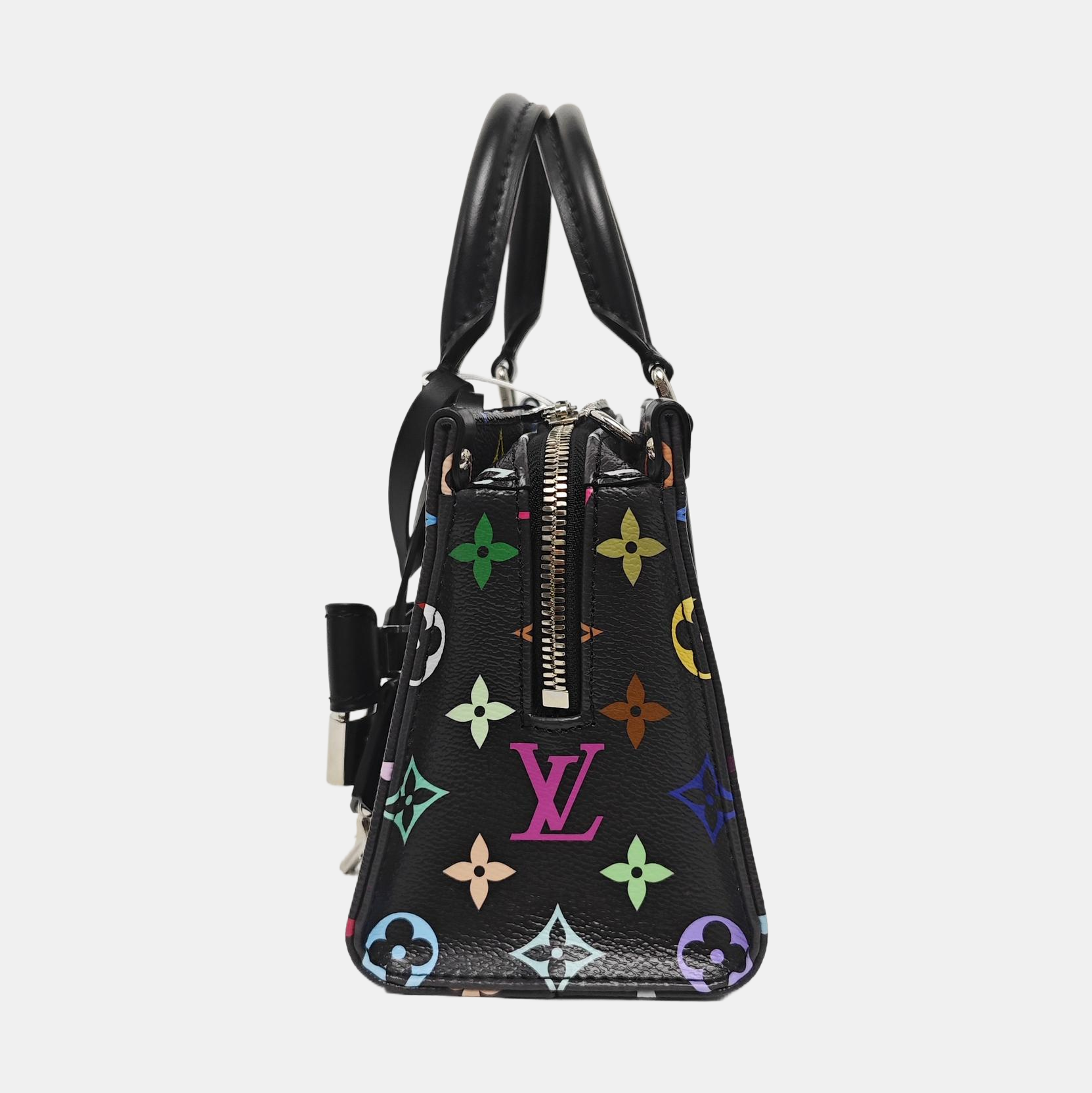 LV × TM ONTHEGO EAST WEST Chain Monogram Coated Canvas Black