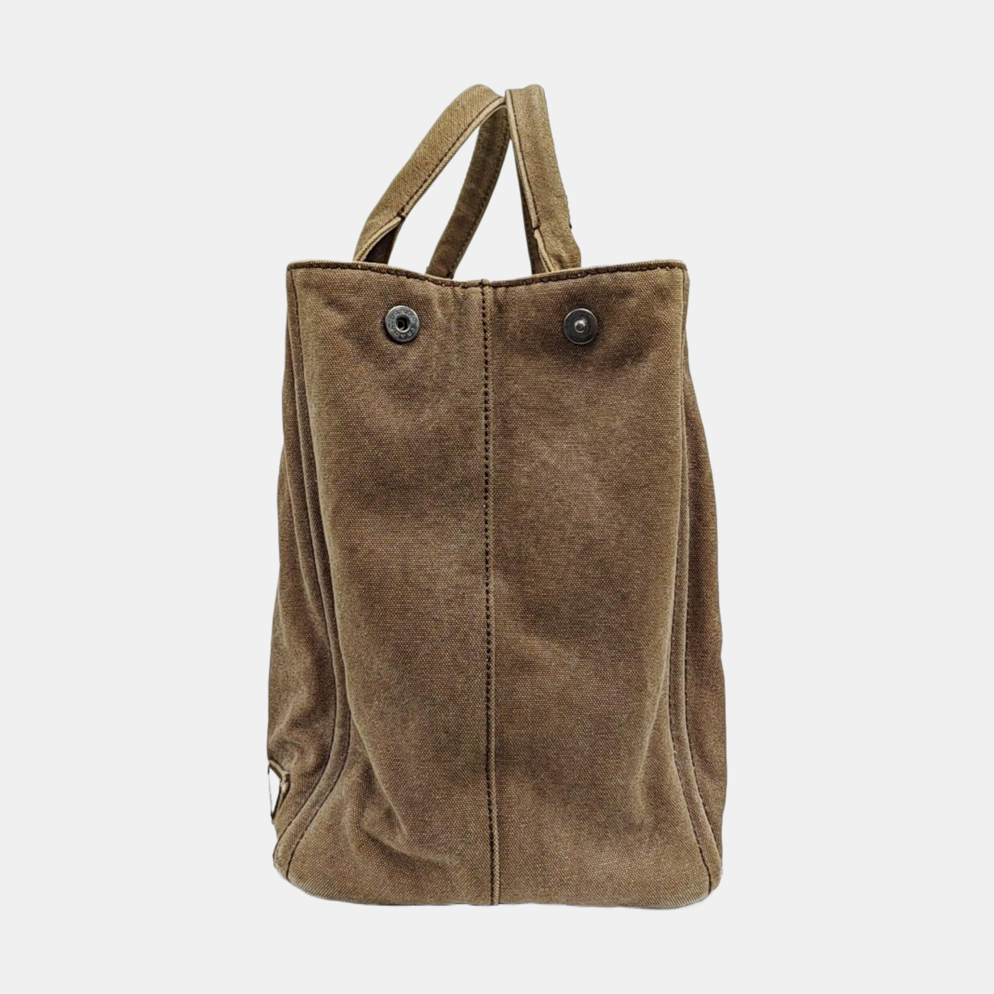 Quilted Canvas Tote Bag Brown