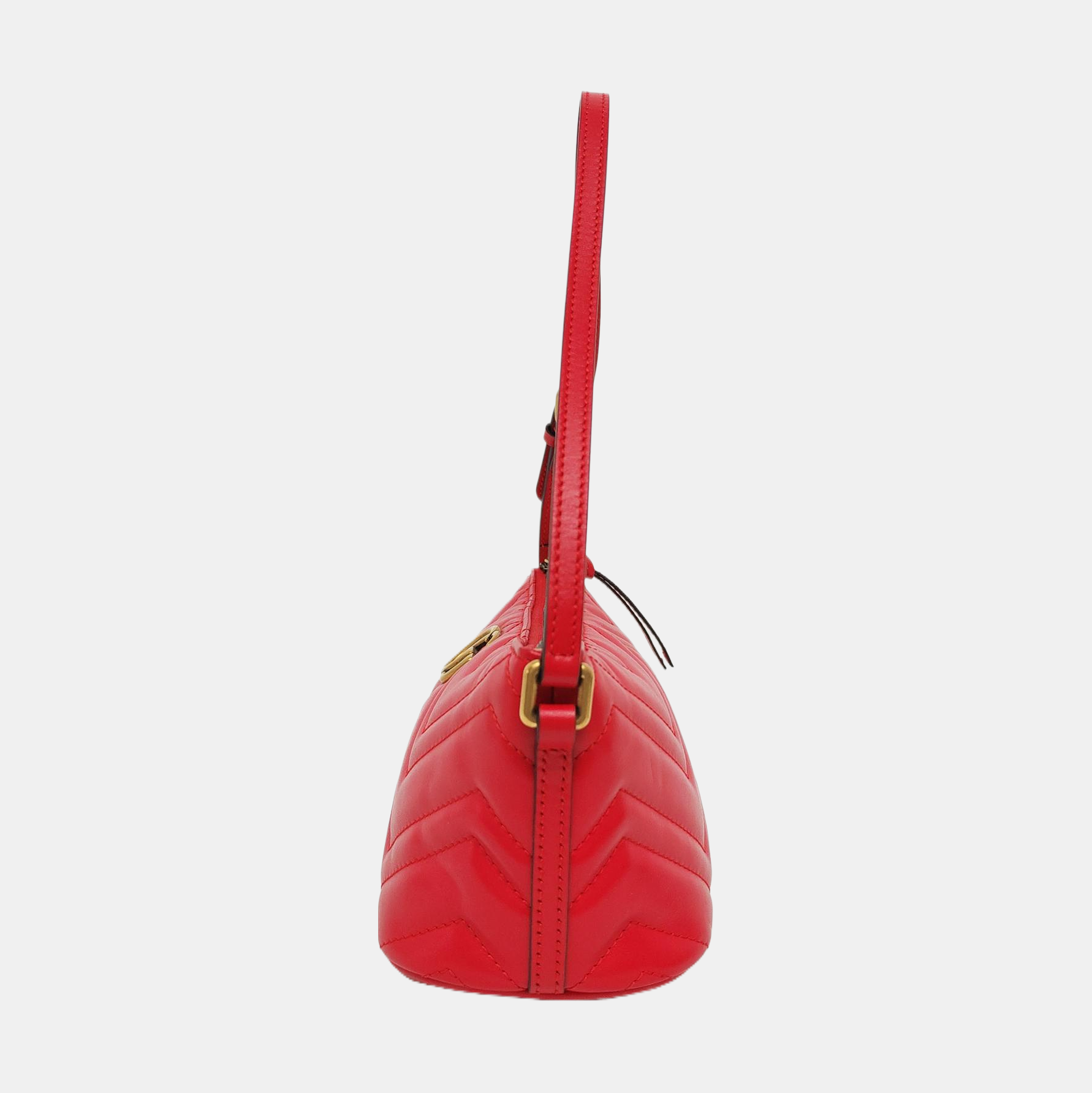 GG Marmont Small Quilted Calfskin Red